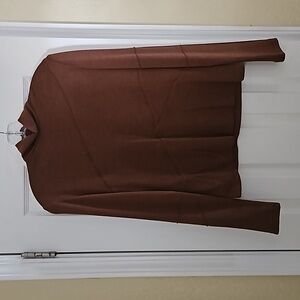Chado by Ralph Rucci Chestnut Brown Cashmere Top Size 8